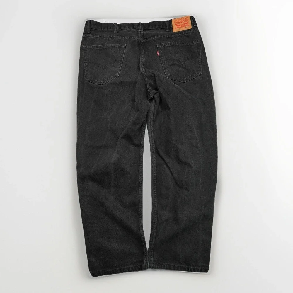 Levis 550‎ Black Jeans Men's 42x30 (40X29) Denim Relaxed Fit Casual Pants Baggy
